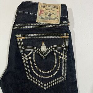 USA Men's TRUE RELIGION 859 RICKY BIG QT DARK Jeans 31x32